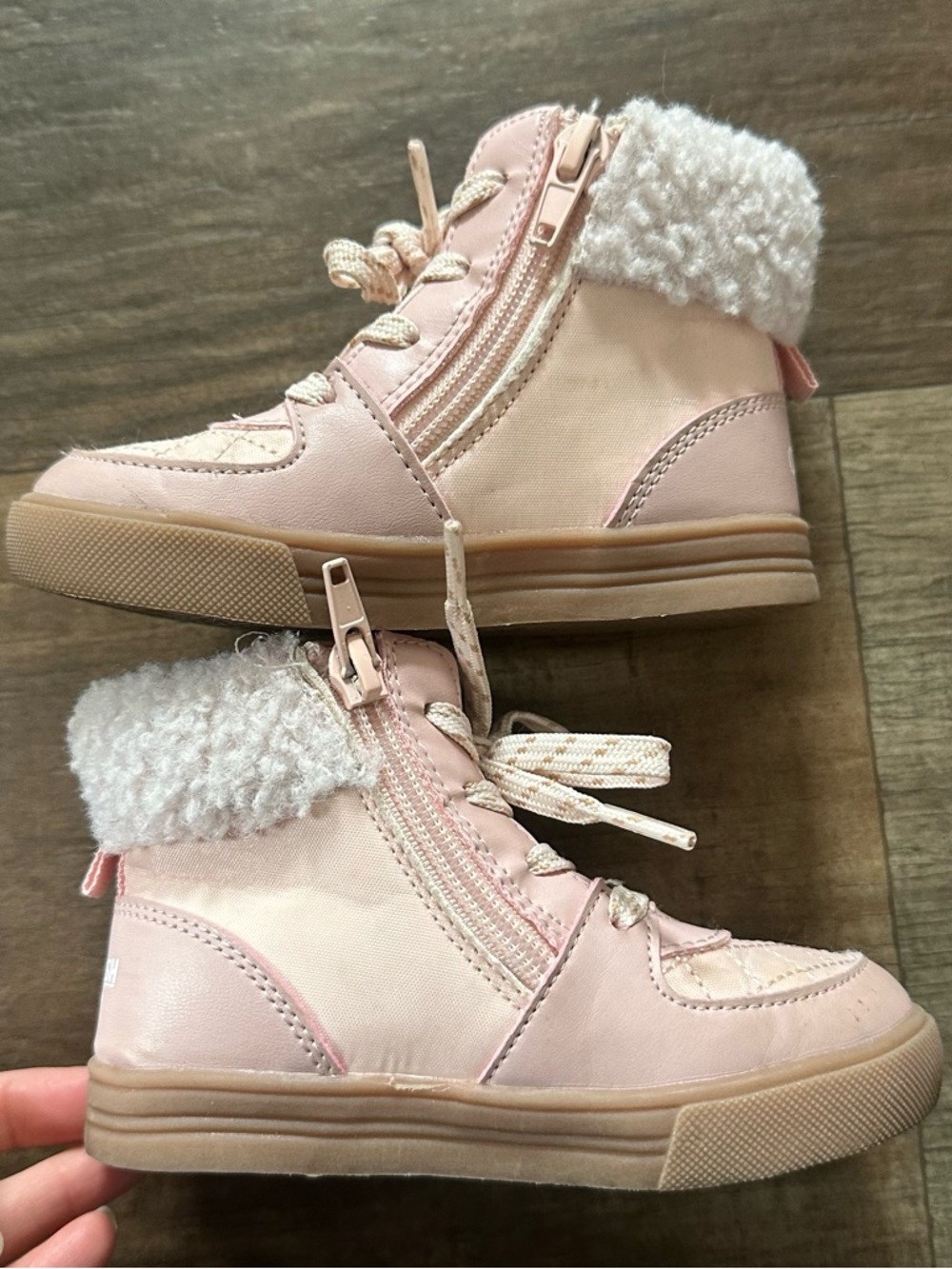Oshkosh fur top feona boot/sneaker light pink - Picture 3 of 8